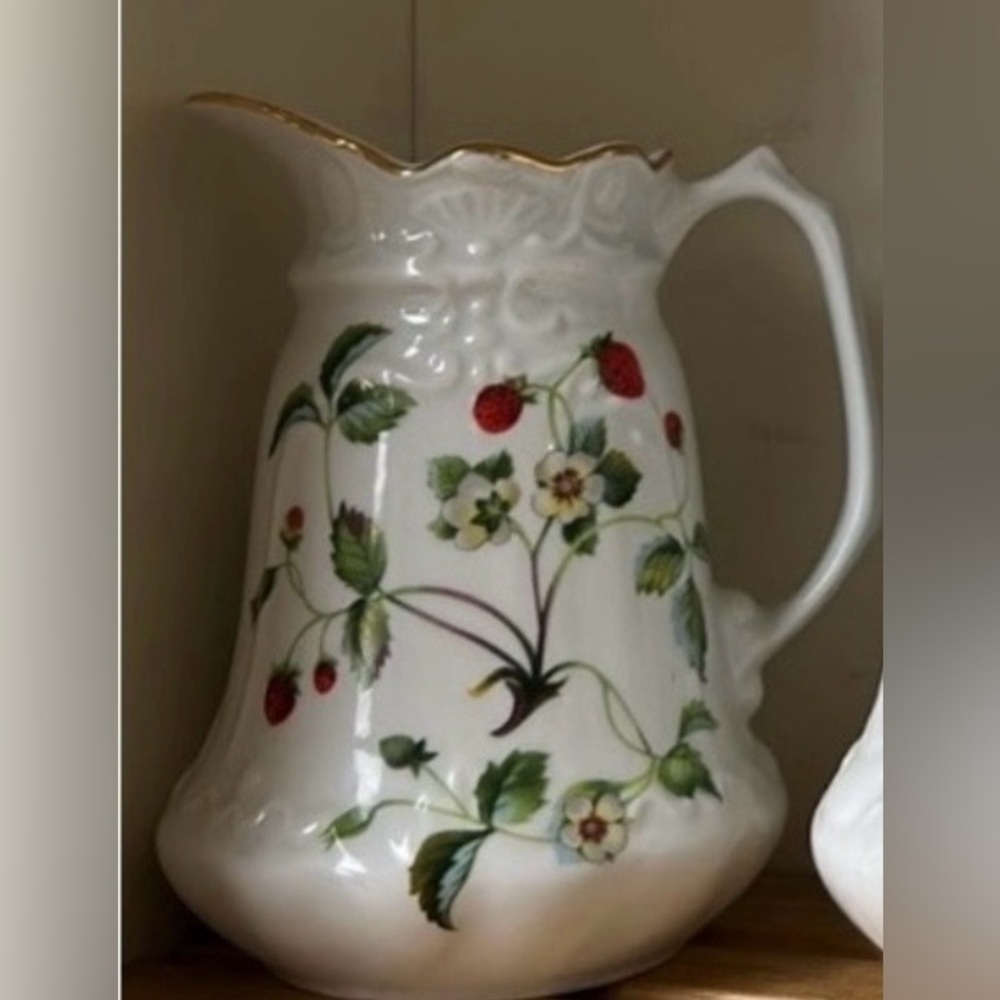 Elegant Floral Porcelain Pitcher